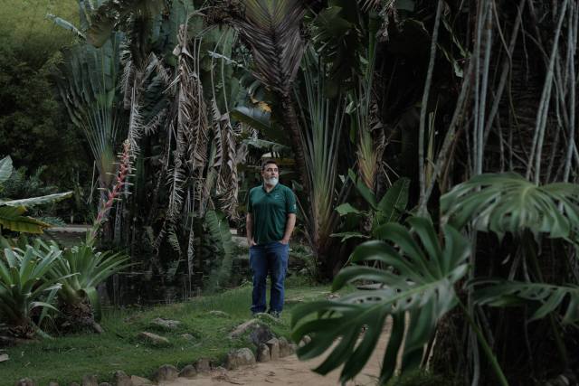 No Jardim Botânico do Rio de Janeiro, o biólogo florestal do IBAMA Felipe Bernardino Guimarães, 47, está no centro de uma crescente disputa em torno da árvore símbolo do Brasil. Diante da demanda por pau-brasil — valorizado na fabricação de arcos para instrumentos de corda —, que empurra a espécie para a extinção, Guimarães lidera operações de fiscalização desde 2018, enfrentando o comércio ilegal enquanto navega pela tensa fronteira entre conservação ambiental e uma tradição musical secular.